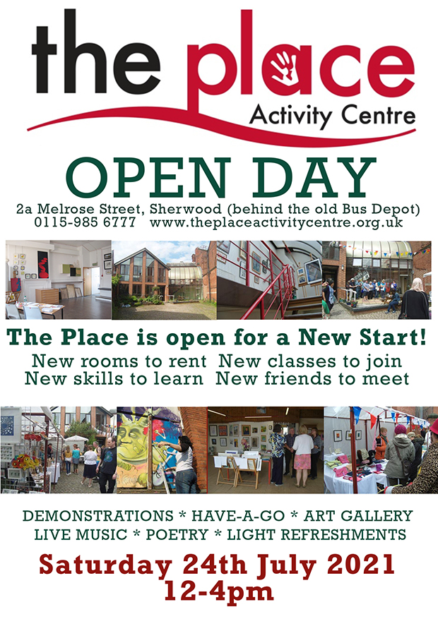 The Place Sherwood Open Day Poster